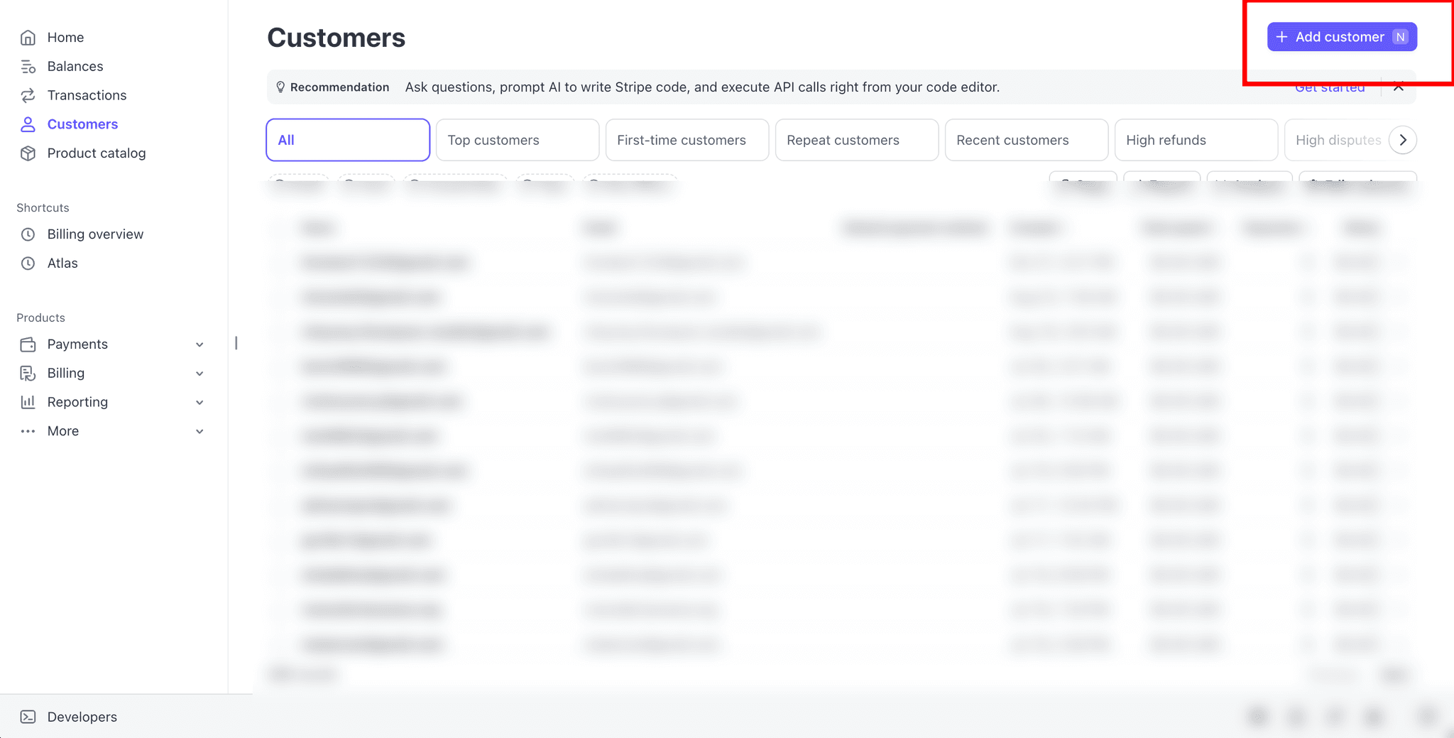Creating a new customer in Stripe
